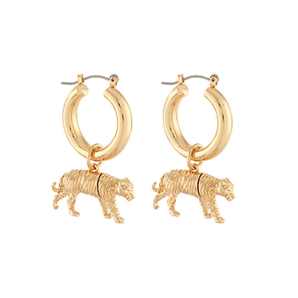 Tiger Dangle Hoops
